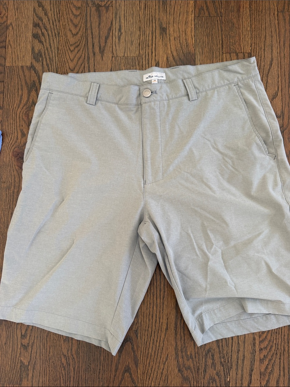 Peter Millar Light Gray Performance Flat-Front Men's Shorts